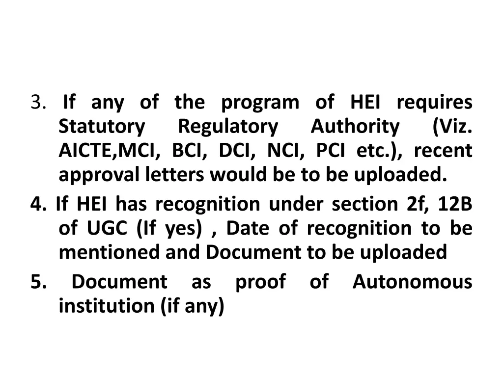 3 if any of the program of hei requires statutory