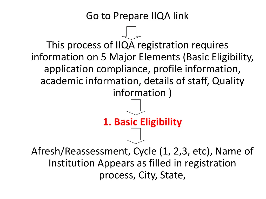 go to prepare iiqa link