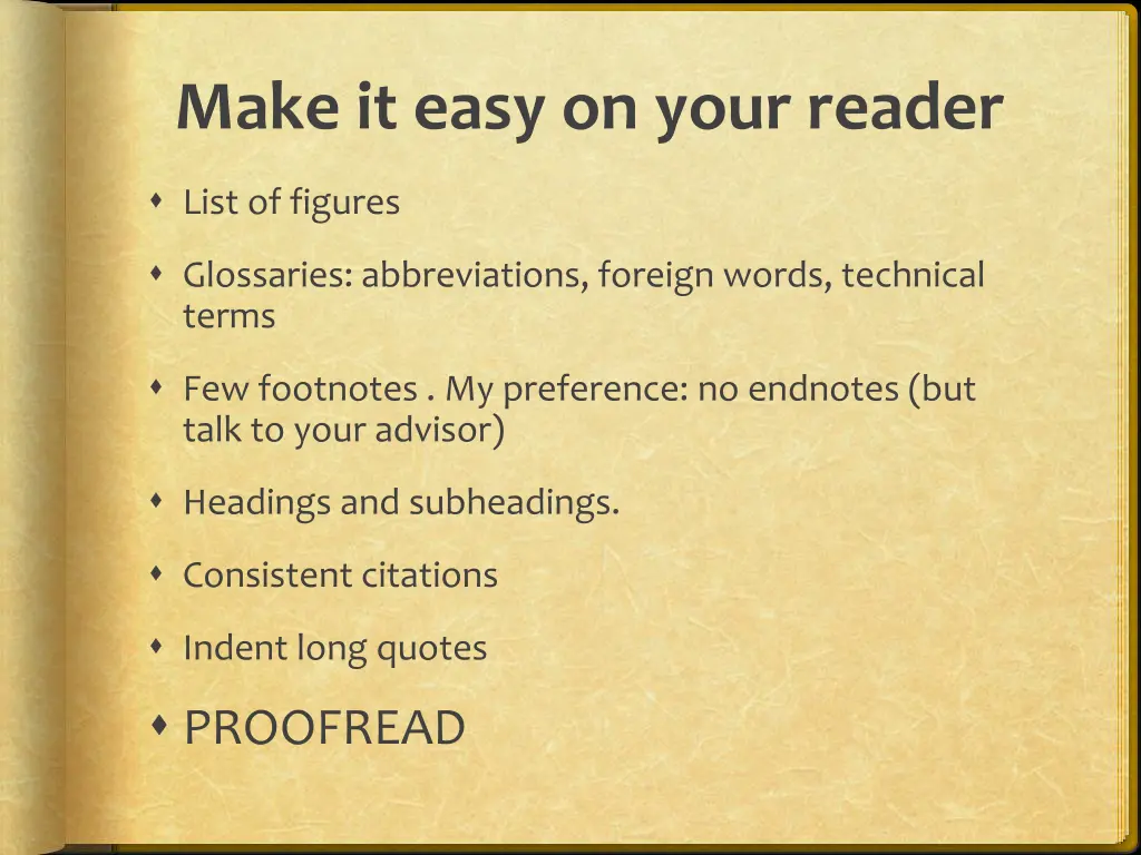 make it easy on your reader