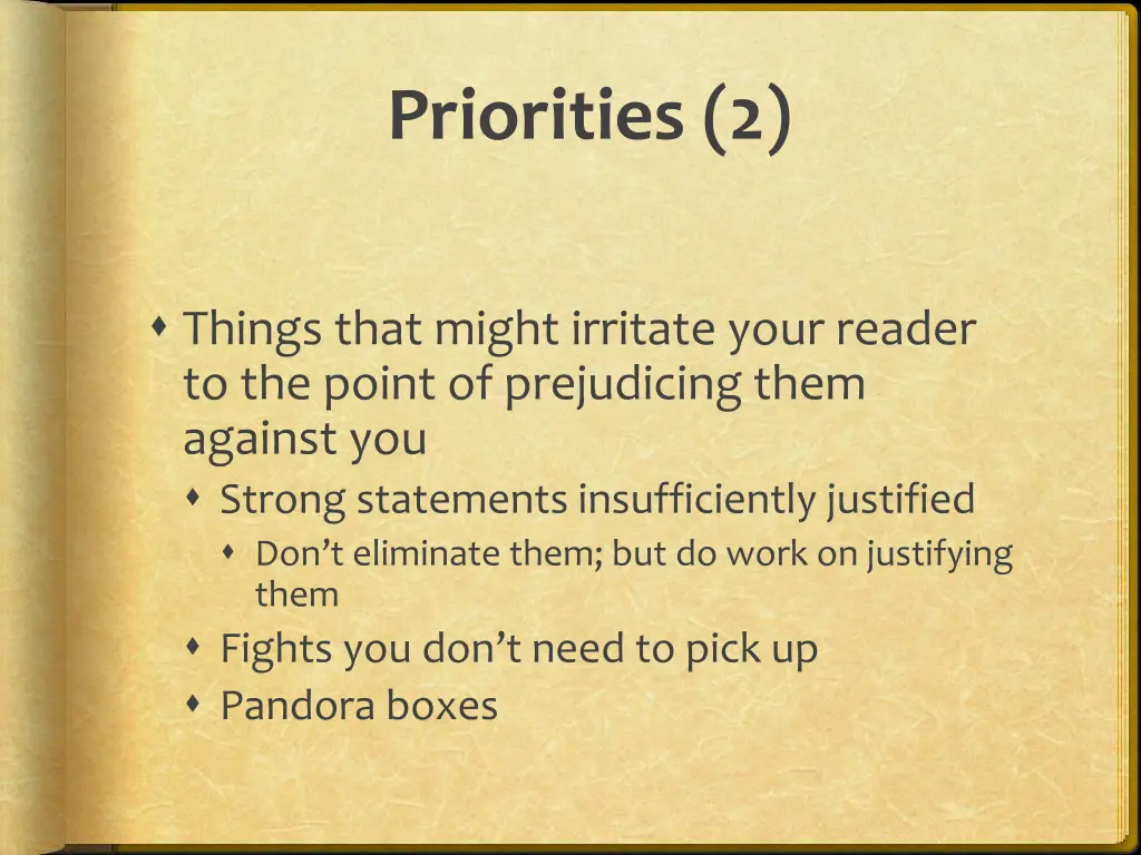 priorities 2