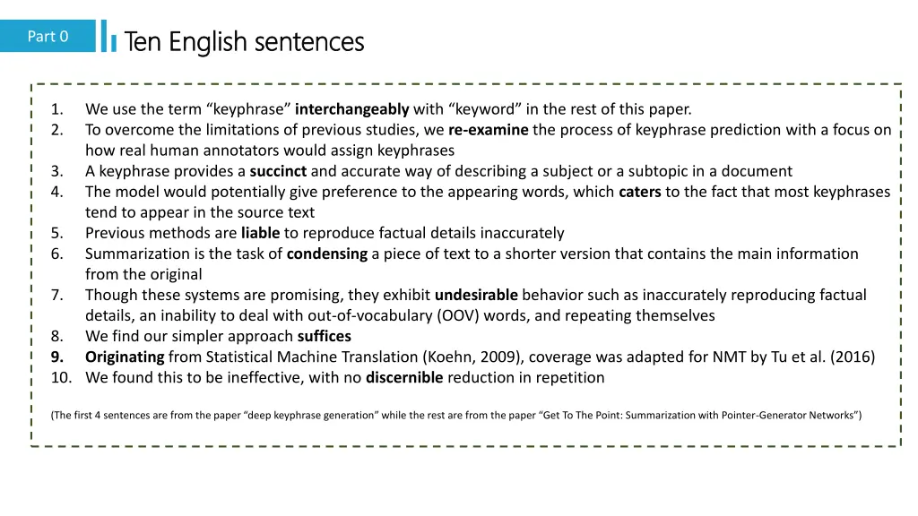 ten english ten english sentences