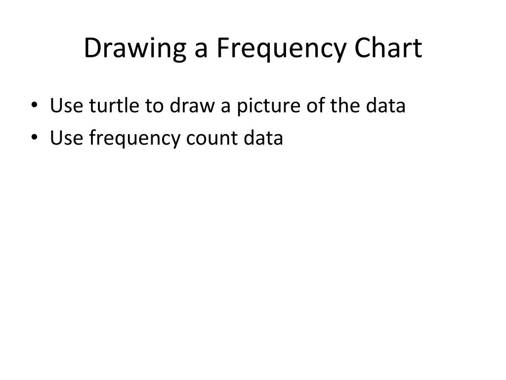 drawing a frequency chart
