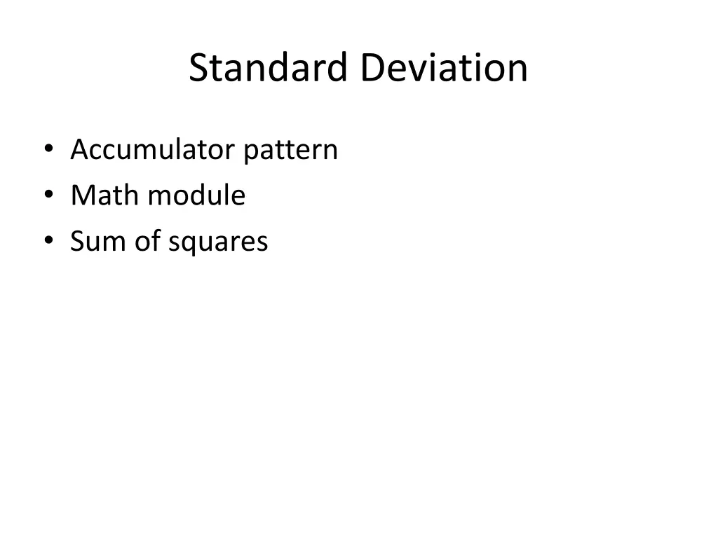 standard deviation