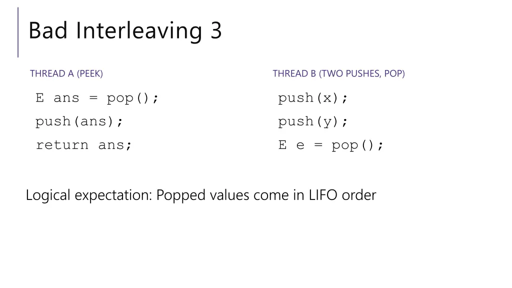 bad interleaving 3 1