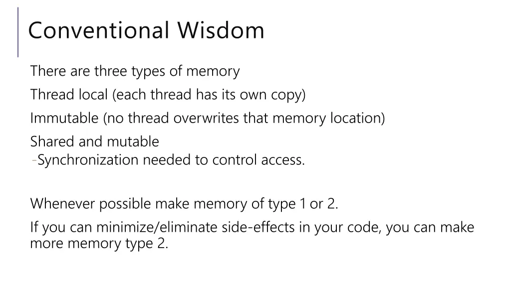 conventional wisdom 1