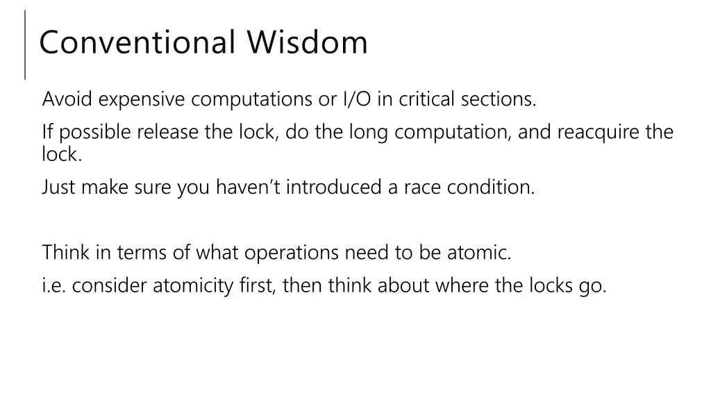 conventional wisdom 3