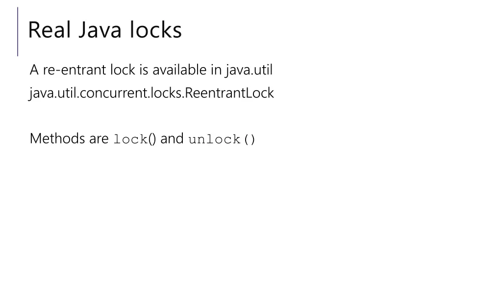 real java locks 1