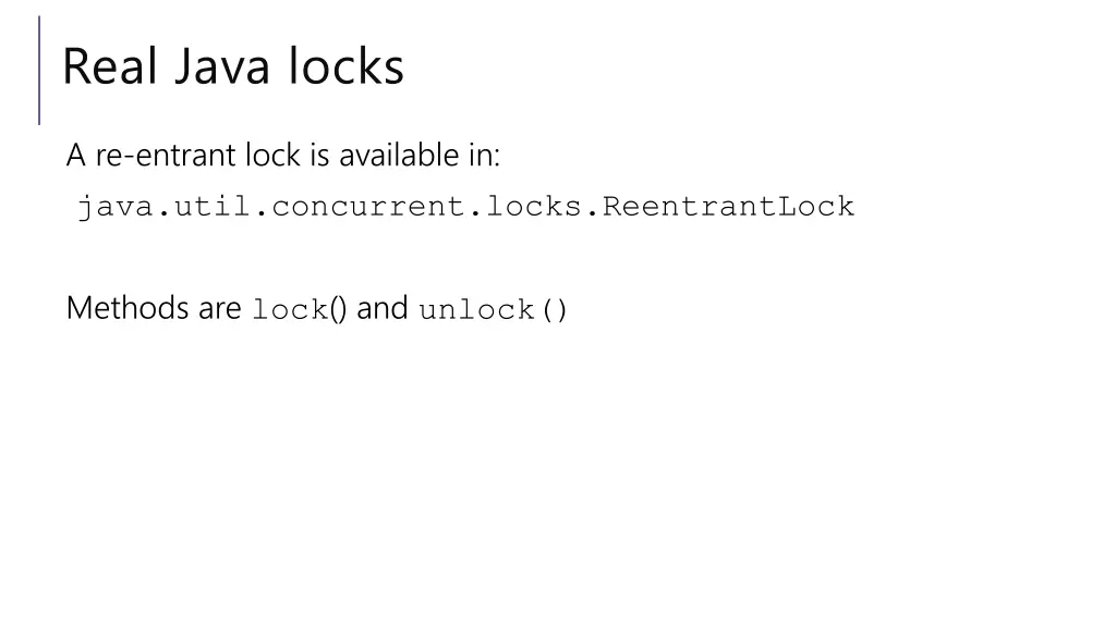 real java locks