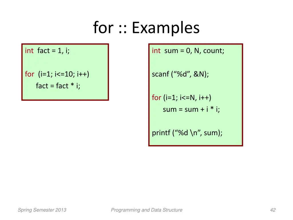 for examples