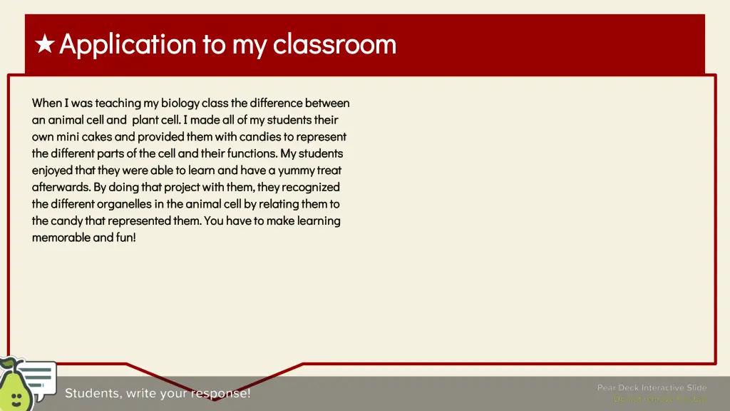 application to my classroom application