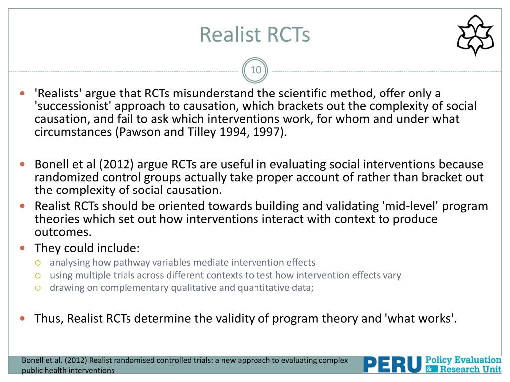 realist rcts