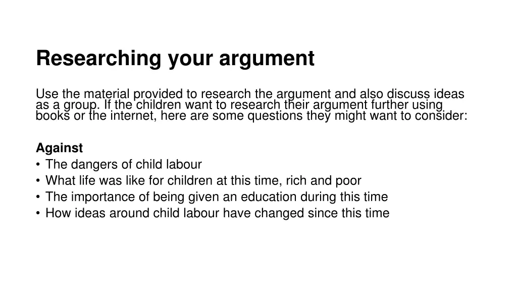researching your argument 1