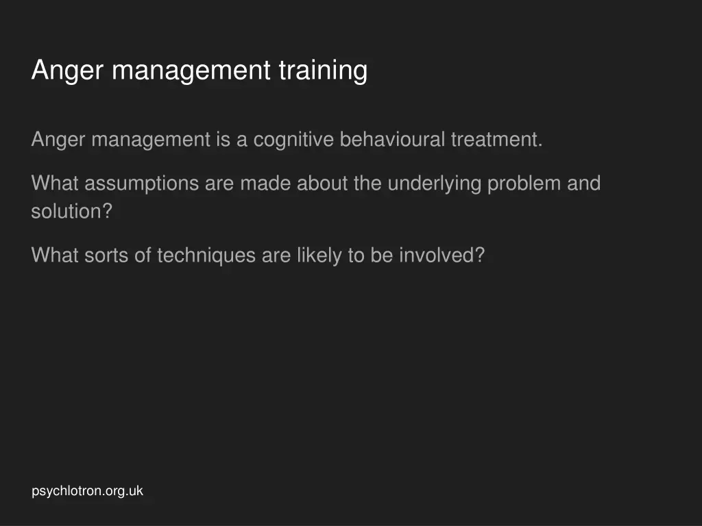anger management training