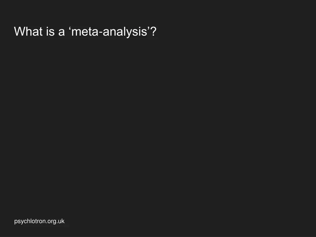 what is a meta analysis