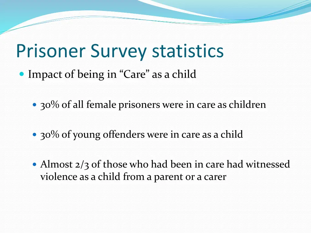 prisoner survey statistics 1