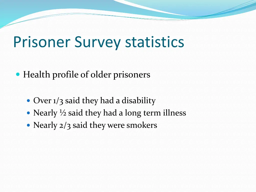 prisoner survey statistics 2