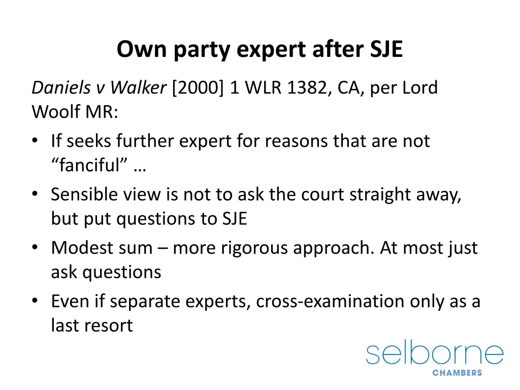 own party expert after sje