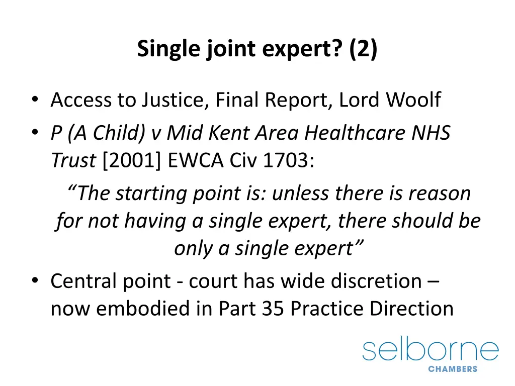 single joint expert 2