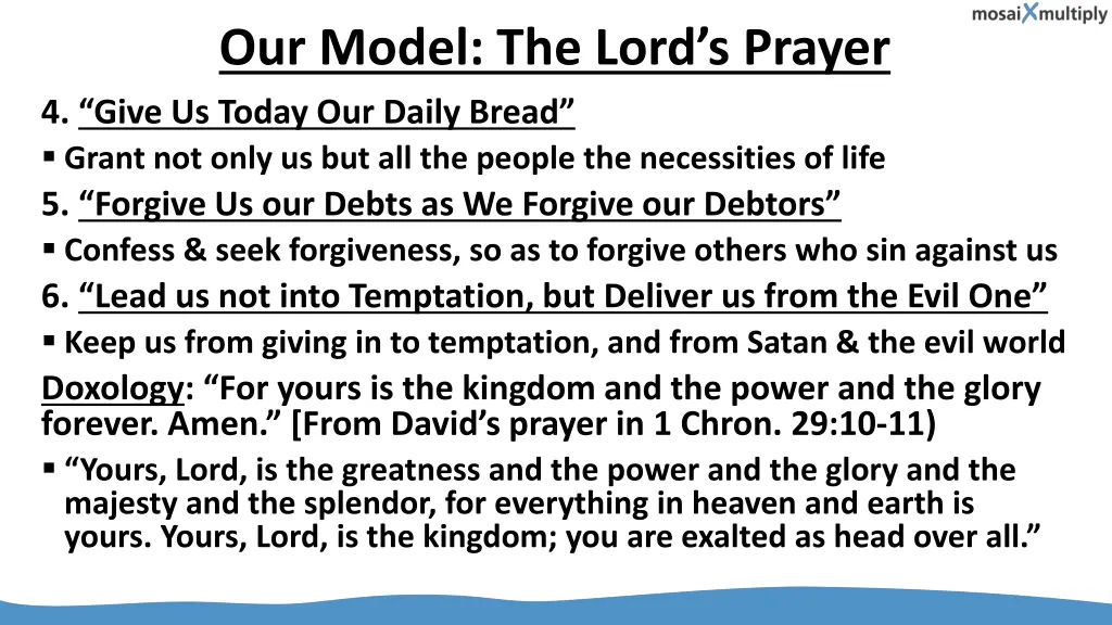 our model the lord s prayer 3