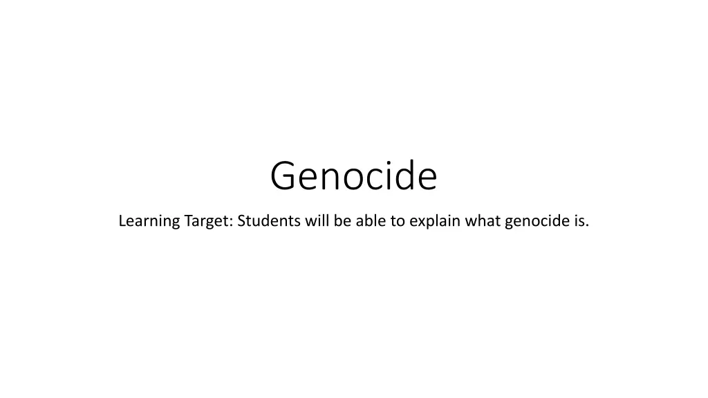 genocide