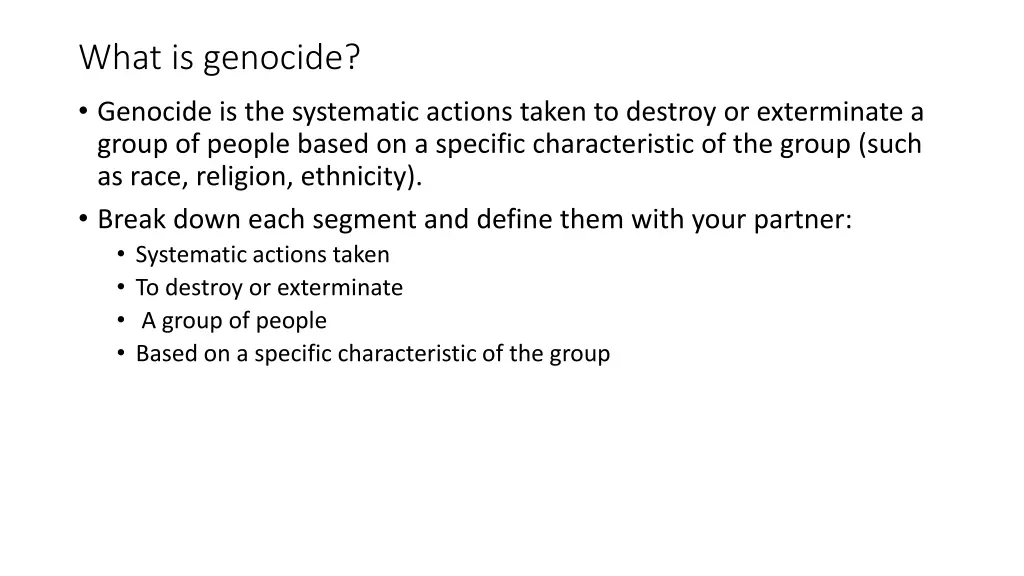 what is genocide 1