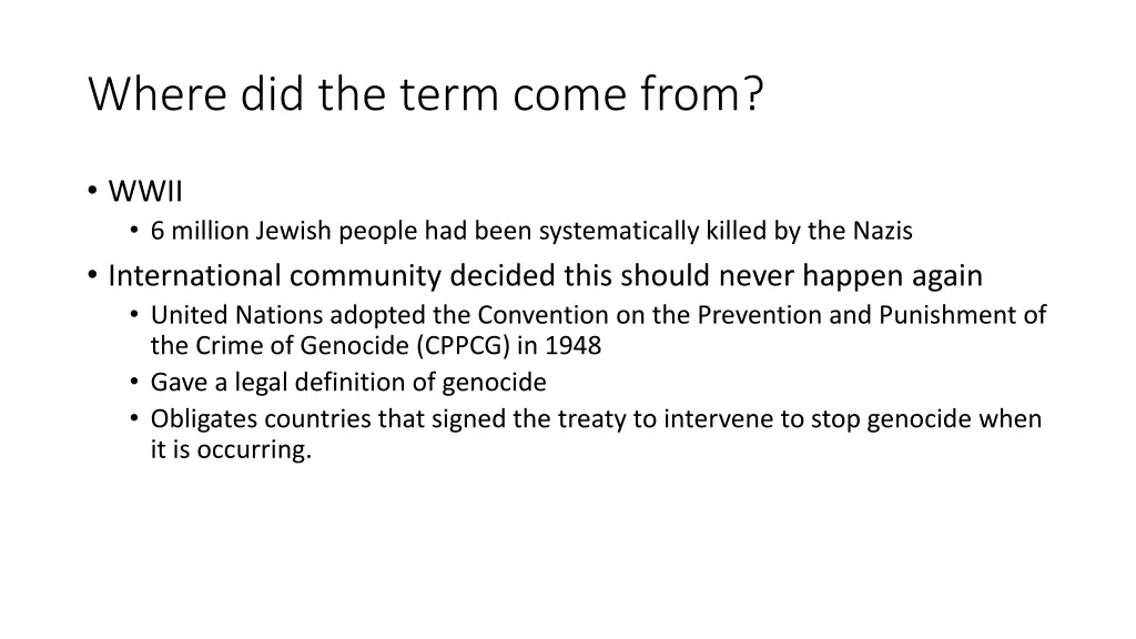 where did the term come from