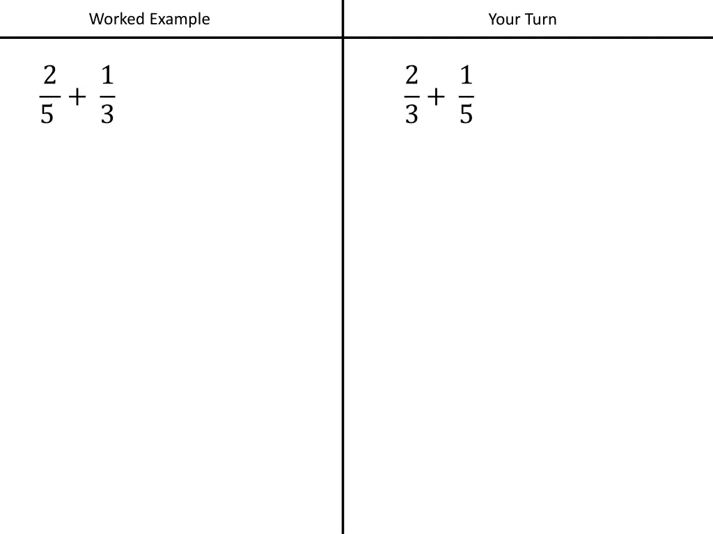worked example
