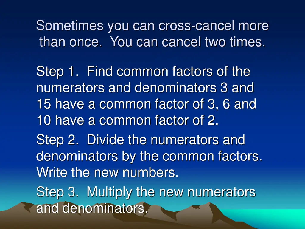 sometimes you can cross cancel more than once