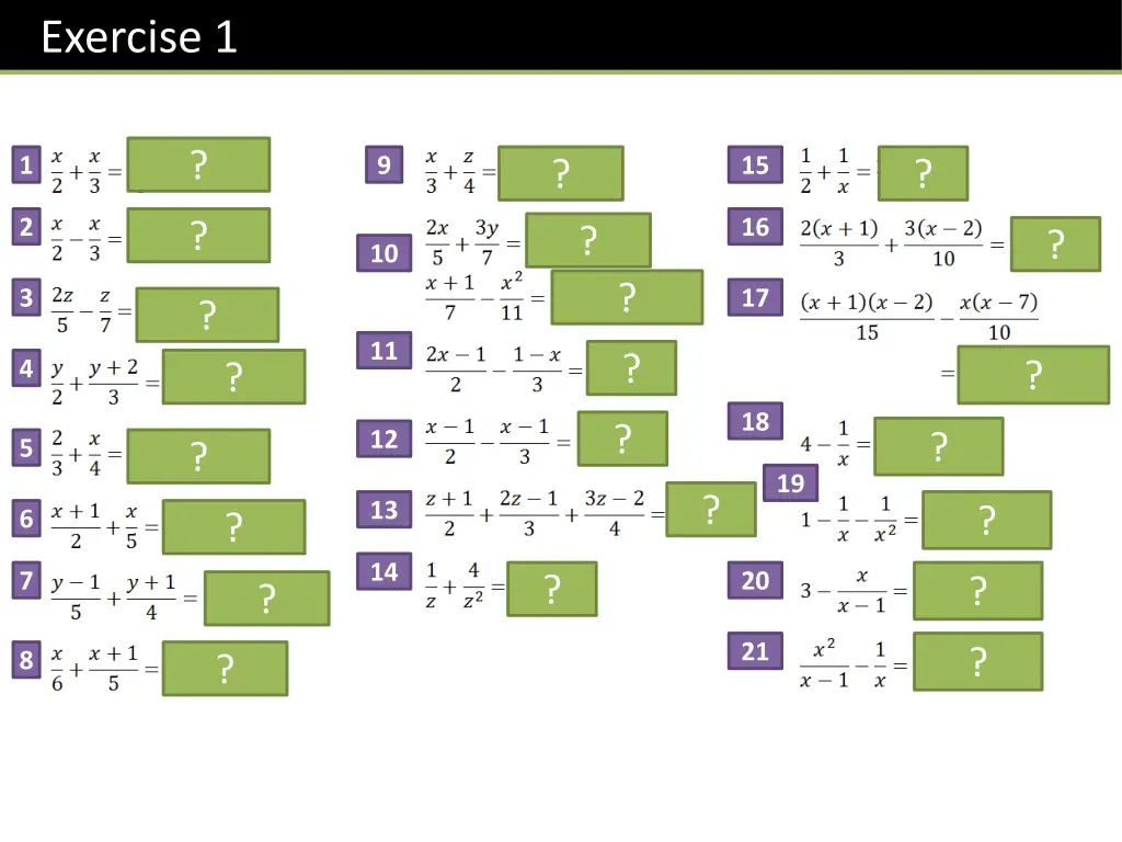 exercise 1