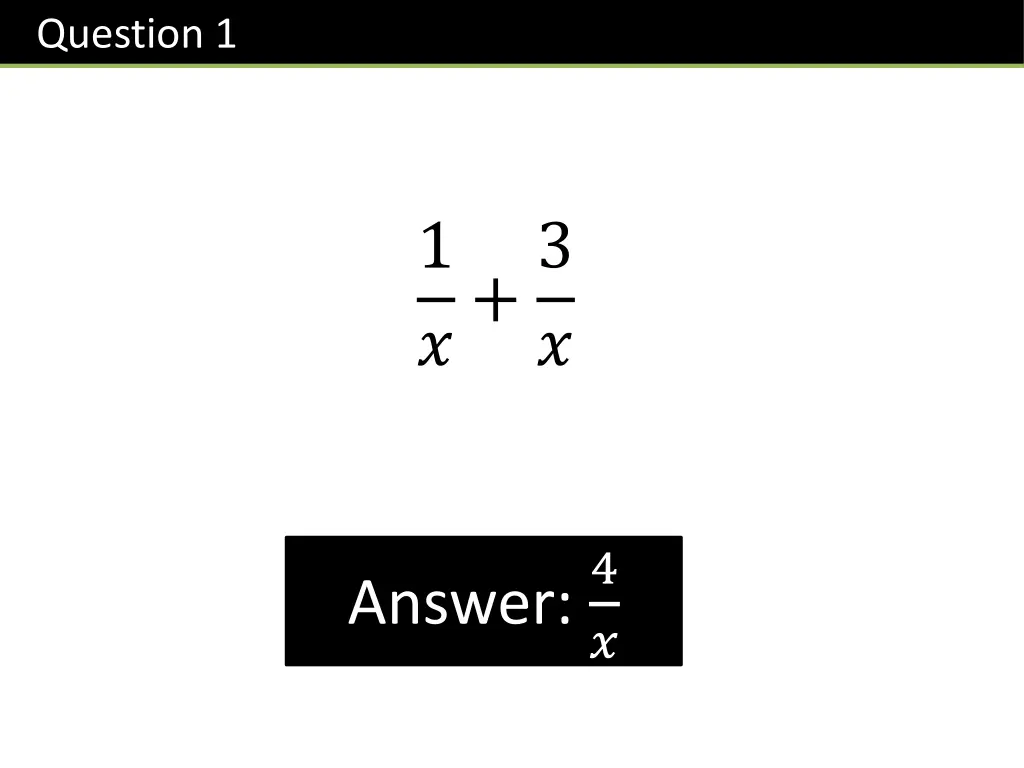 question 1
