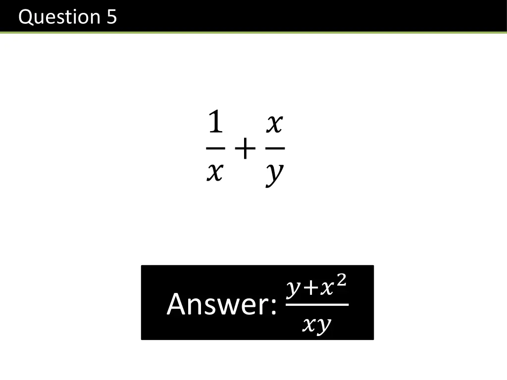 question 5