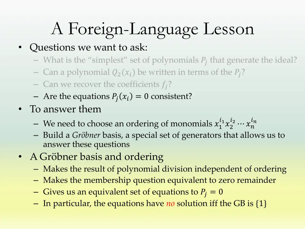 a foreign language lesson questions we want