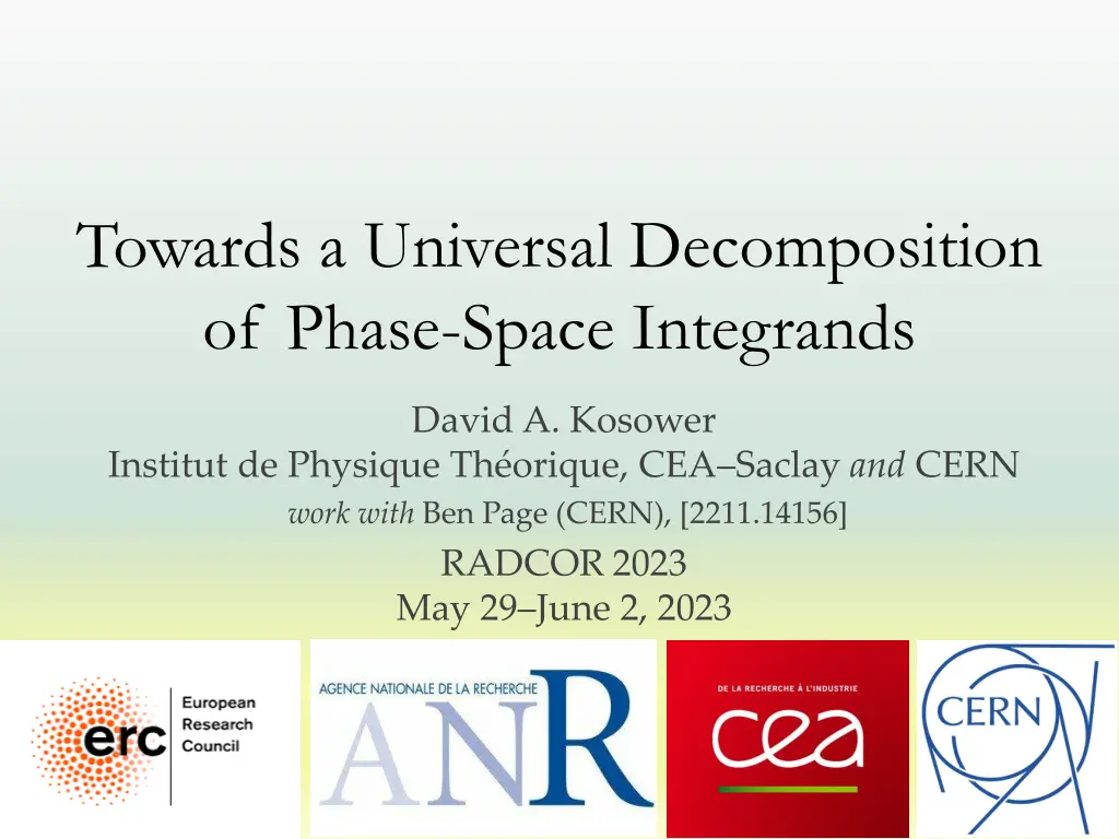 towards a universal decomposition of phase space