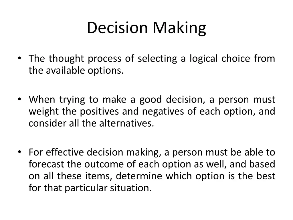 decision making