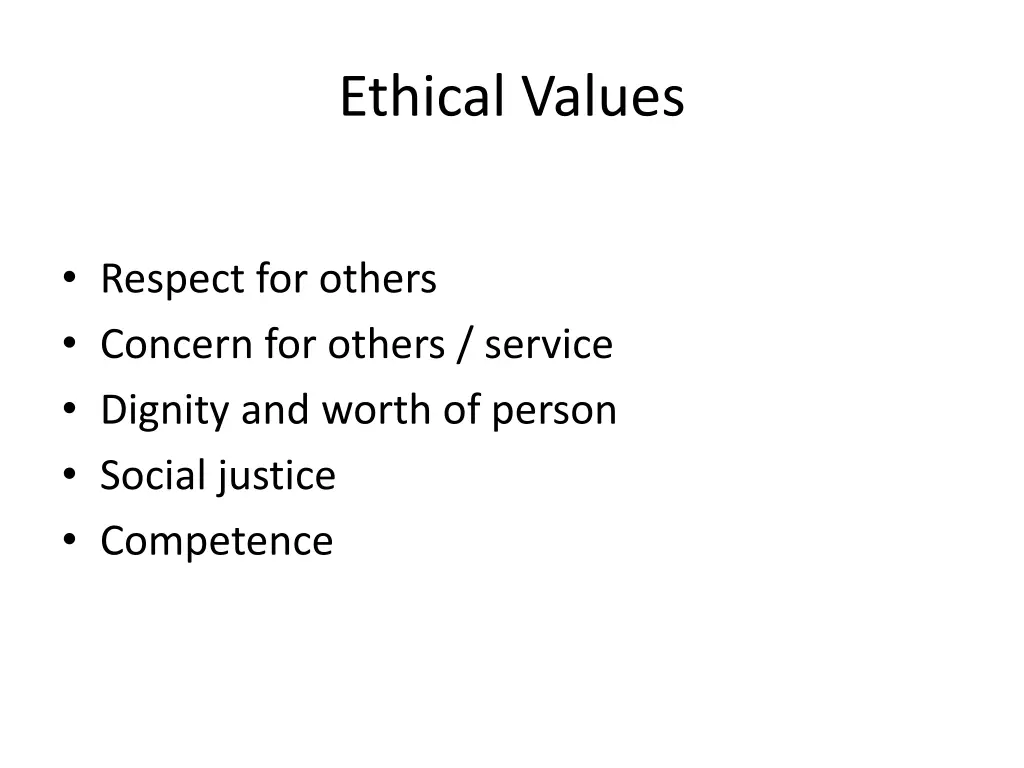 ethical values 1