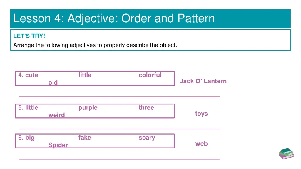 lesson 4 adjective order and pattern 5