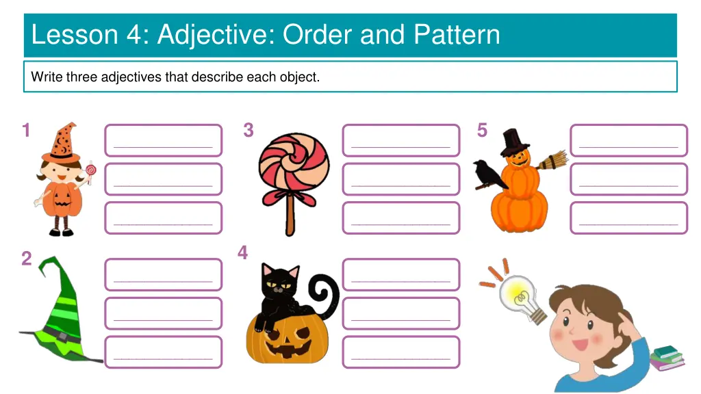 lesson 4 adjective order and pattern