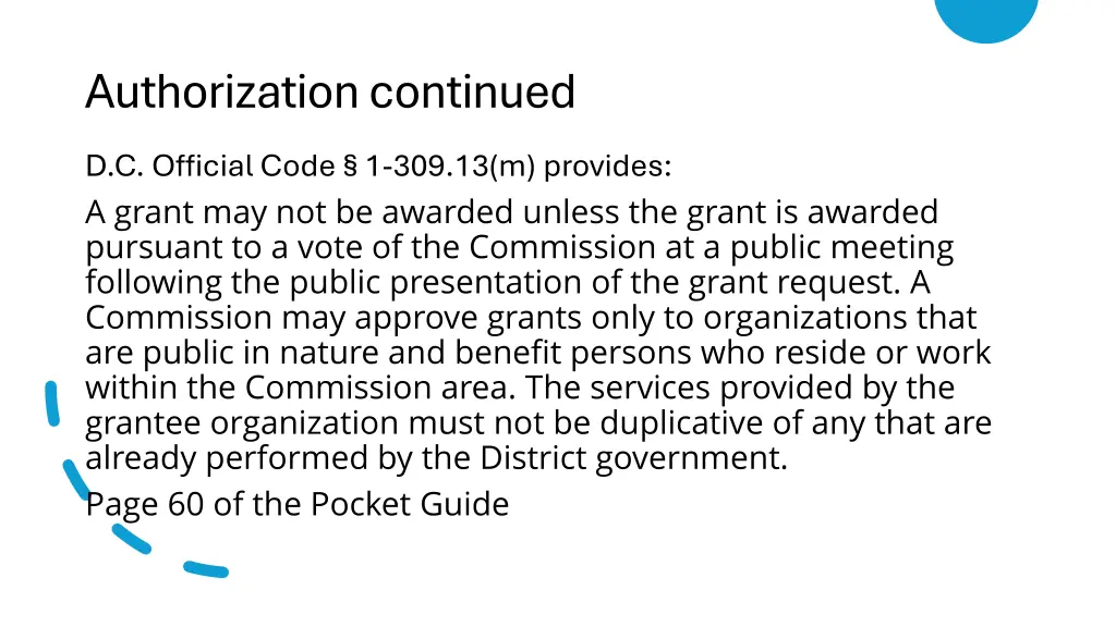 authorization continued