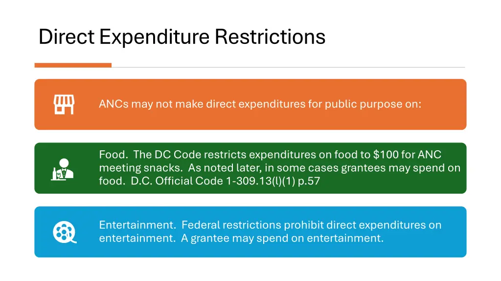 direct expenditure restrictions