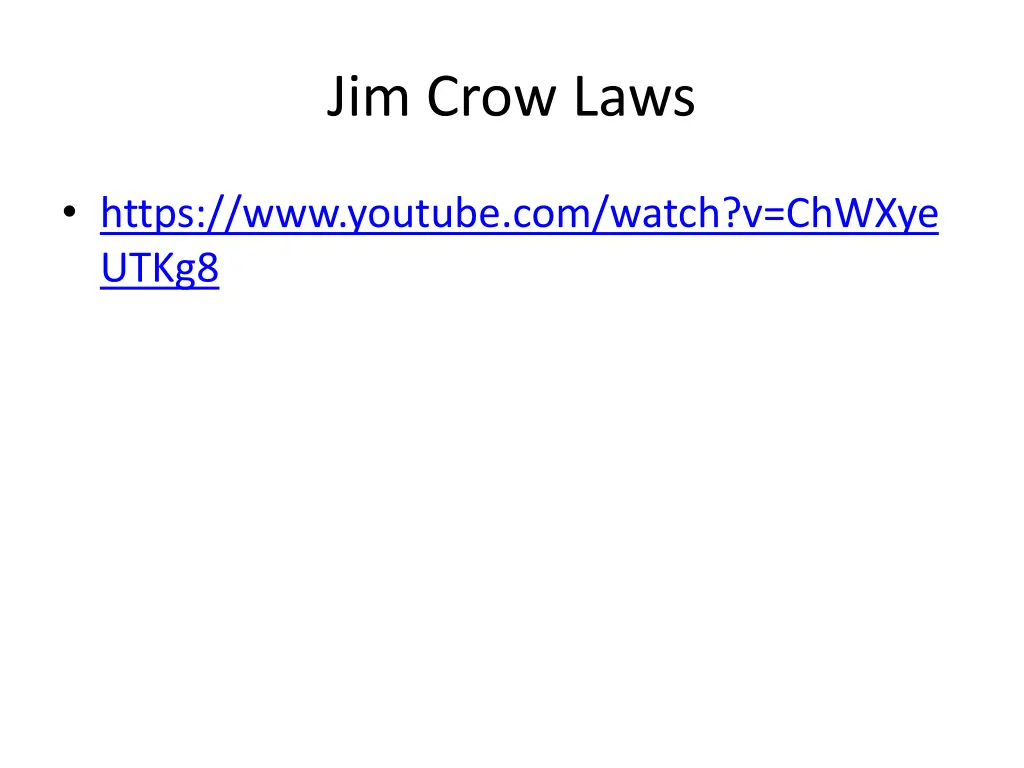 jim crow laws