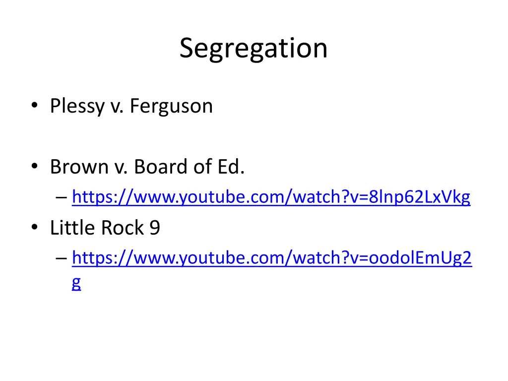 segregation