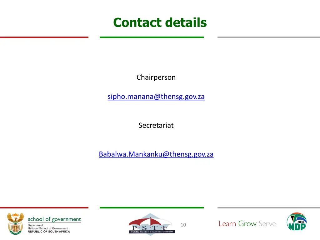 contact details