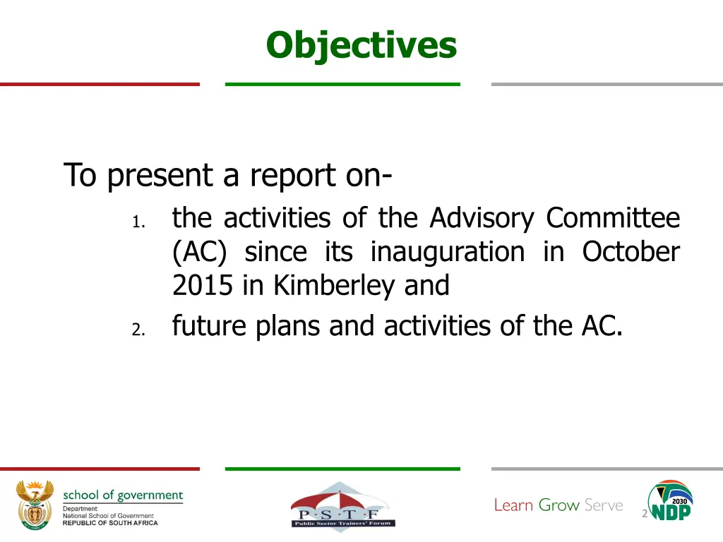 objectives