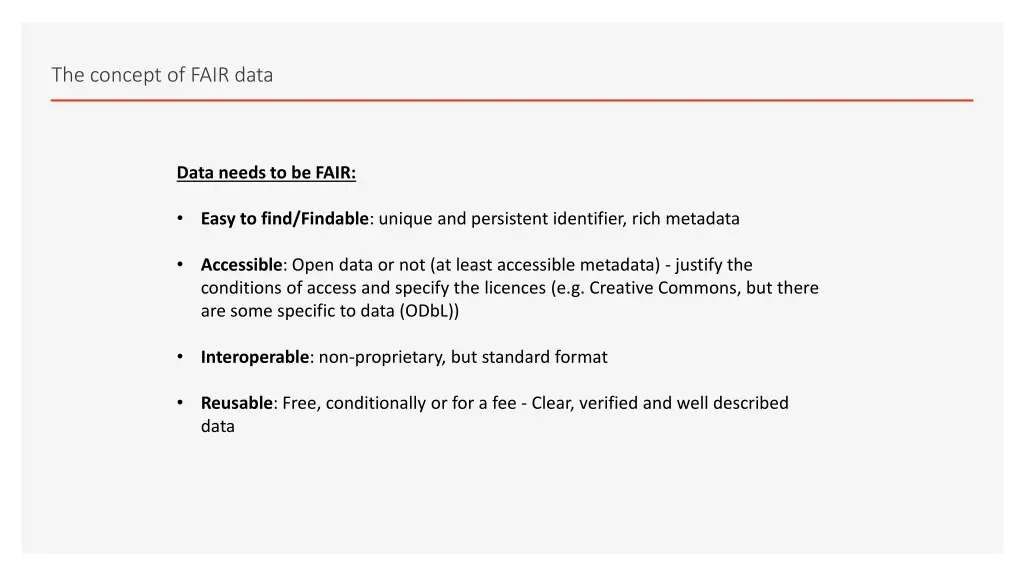 the concept of fair data