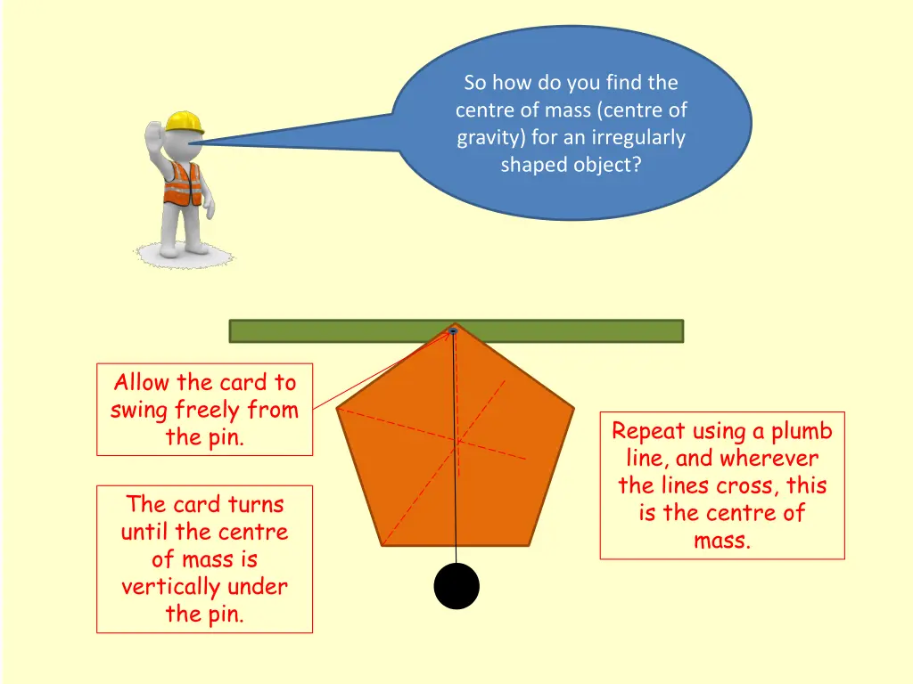so how do you find the centre of mass centre 4