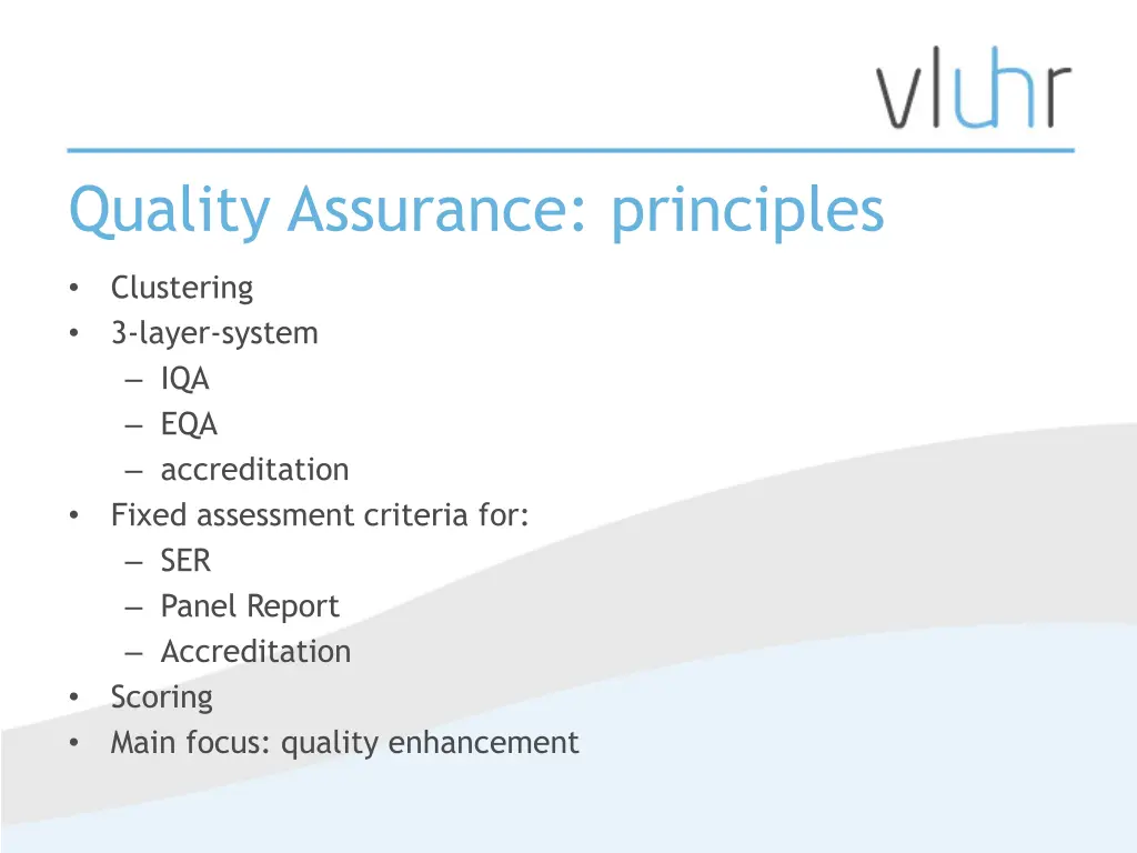 quality assurance principles