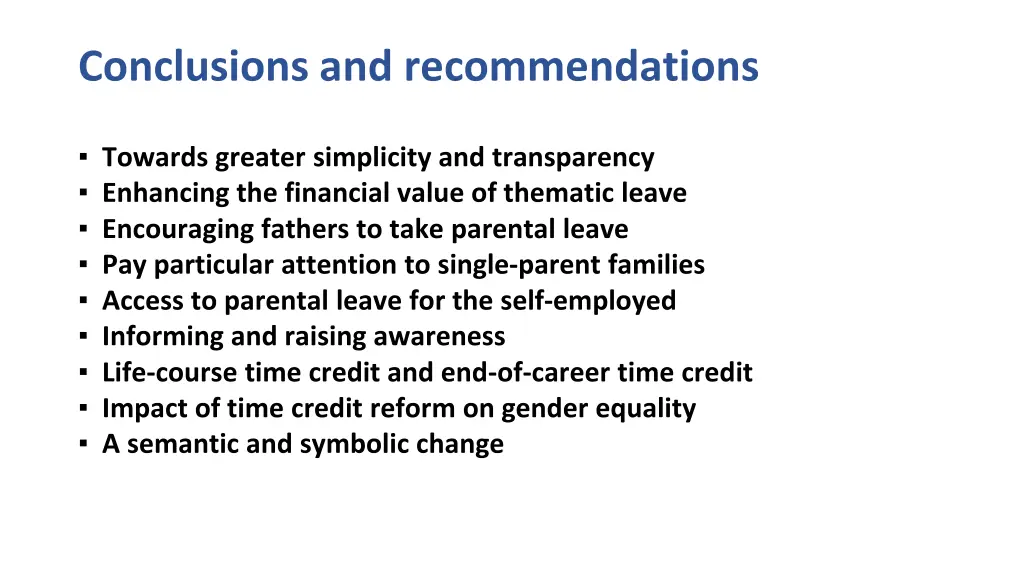 conclusions and recommendations