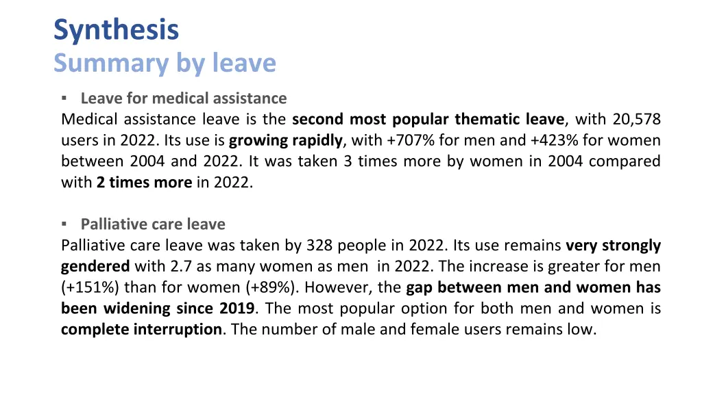 synthesis summary by leave 1
