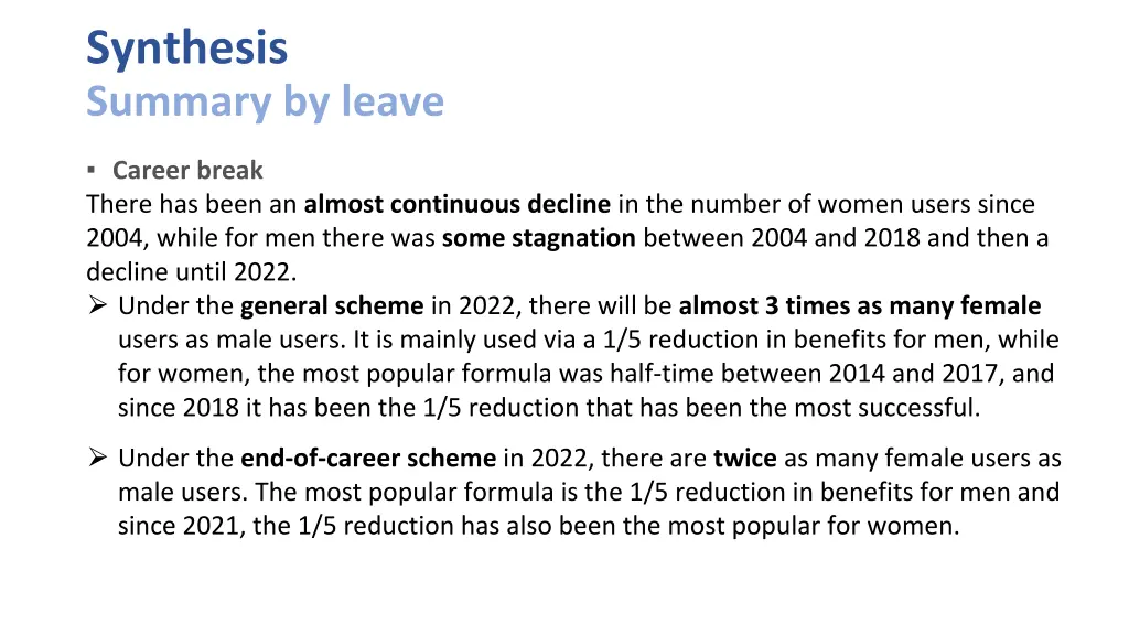 synthesis summary by leave 3