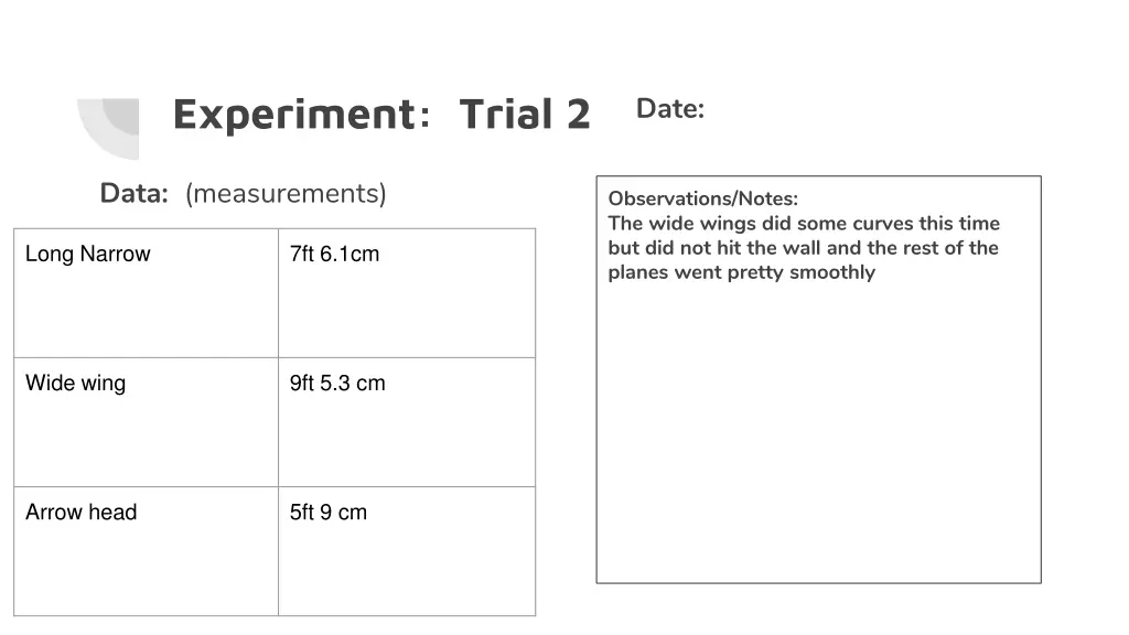 experiment trial 2
